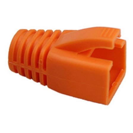 RJ45 Cat7 stik Cat6A netværks Ethernet-kabel stik 7 stik R beskyttelsesmuffer kappe farve OD 7 mm (orange)