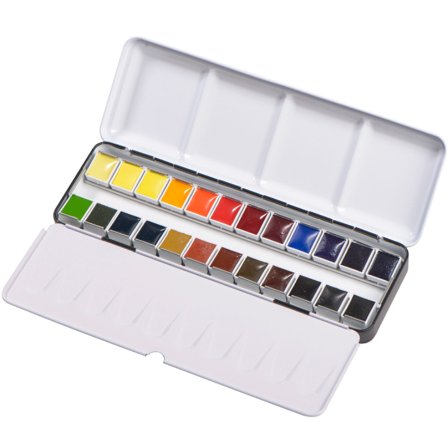 Blockx Aquarell Metal box 24-set half pan