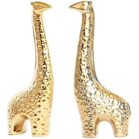 Guld Giraff Keramik Hem Skrivbords Prydnader Bröllops Dekoration