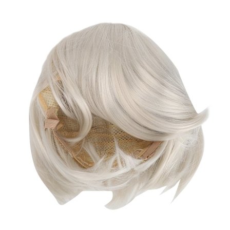 Hopea Cosplay Bobo-peruukki, lyhyt, pörröinen, lämmönkestävä synteettinen peruukki, jossa on otsatukka, juhliin