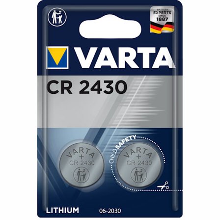CR2430 3V Lithium Knappcellsbatteri 2-pack