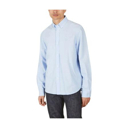 Kenzo, Tiger Crest Button Down Shirt Blauw, Heren, Maat:M
