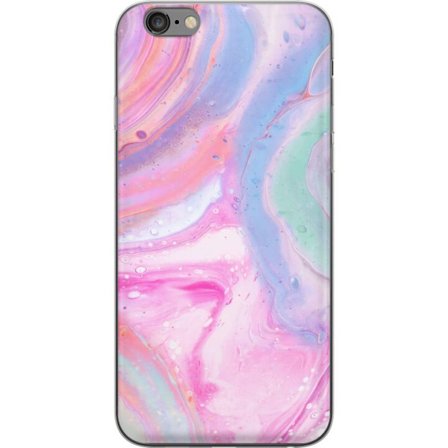 Kompatibelt Mobildeksel til Apple Apple iPhone 6 Plus Abstrakt pastellfarget marmor kunst med flytende akryl effekt i rosa, blått og grønt for moder