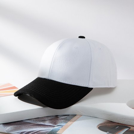 Stilfulde baseballkasketter i bomuld til kvinder og mænd - Hvid/sort truckerhat til streetwear, sport, løb, golf, sort hvid