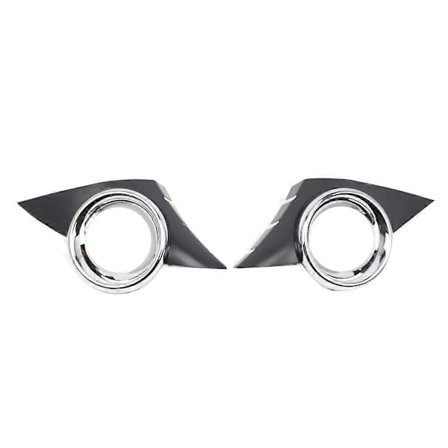 1 par bil främre stötfångare dimljus kromskydd ram 452HW 7452HX för 207CC 2008-2014 dimljus trim ram