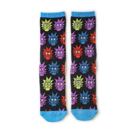 1 pari Rick and Morty Mr. Meeseekin kuvioidut miesten sukat - laadukkaat