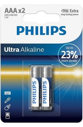 Philips Ultra Alkaline AAA 2-pack Batterier AAA - Blushme.se