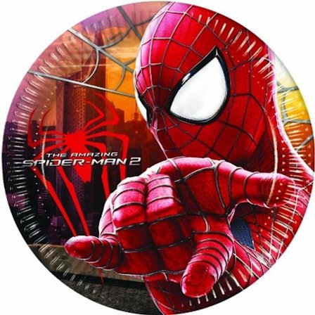 The Amazing Spider-Man Papperspartyplattor (8-pack) En Storlek