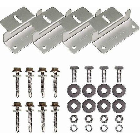 Renogy 4-pack solpanel Z-fästen för solpanelstakmontering med muttrar och bultar för husbil, båt, tak, vägg och andra fristående takinstallationer