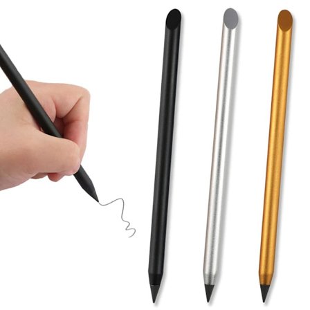 3 kpl metallista mustekynää kannettava ääretön kynä metallinen uudelleenkäytettävä ikuinen kynä lapsille ja aikuisille kirjoittamiseen koulutoimistoon