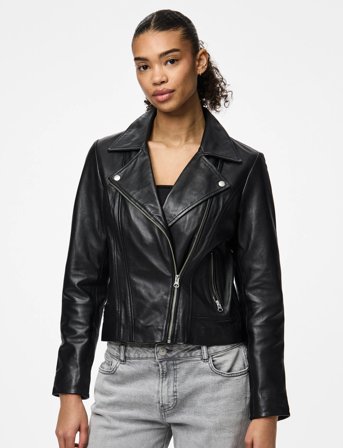 Pieces Pcsusse Leather Jacket Noos - Black - M