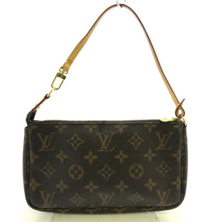 Louis Vuitton Vintage, Pre-owned Pochette Accessoires Monogram Bag Bruin, Dames, Maat:ONE Size,Canvas,Ritsen