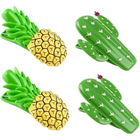 4 stk Strandhåndkleklemmer, Store Strandklyper for Håndklær Vask Solstol Håndkleklemmer Bassenghåndkleklemmer, Flamingostolklemmer, Kreative