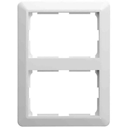 Elko EKO09102 Kombinasjonsramme 2 rom, for 2-veisuttak, stående, Strømbrytere & vegguttak