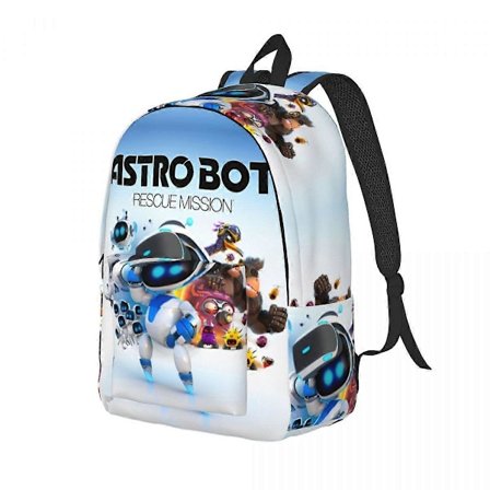 Astrobots Gaming Ryggsäck för Män och Kvinnor - Trendig Ryggsäck för Högstadiet, Vandring, Laptop, Axelväska, Present 14 M