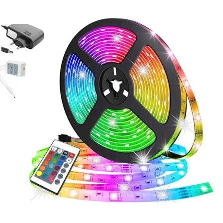 Mordely 5m LED-Strip Lights med RGB / Ljusslinga / LED-list