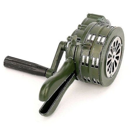 Håndsvinget Sirene Bærbar Manuel Betjent Metal Alarm 110db Håndholdt Brandalarm Luft -n4787