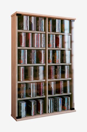 VCM - Cd/DVD-tårn Roma for 300 Cd's - Beige - Hyller & oppbevaring - Fra Homeroom