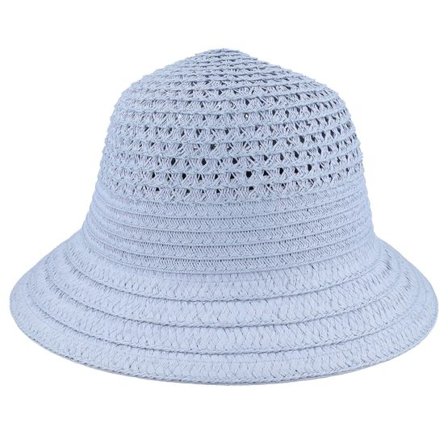 Seeberger - Blå straw Hatt - Straw Trim Mix Light Blue Cloche @ Hatstore