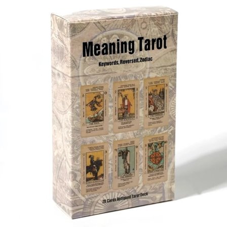Meaning Tarotkort 78 Kort Design til Begyndere og Professionelle, Spådomsmeditation og Festspil Tarotkort
