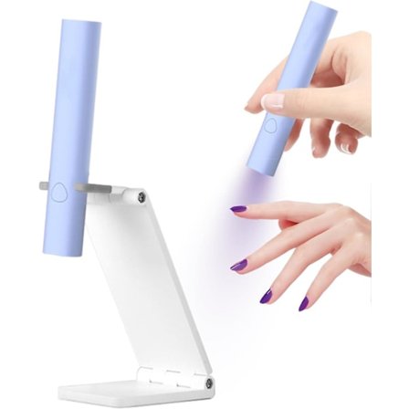 Mini UV LED Neglelampe, 3W Trådløs Neglelampe, Hjemmesalon Negletørrer Pen, Lommelygte Til Hurtig Tørring af Gel Negle, USB Genopladelig