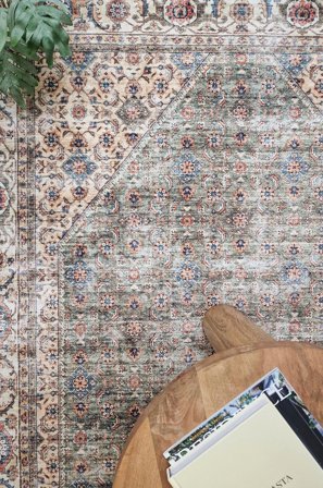 KM Home - Matta Tarfaya - Blå - Slätvävda mattor - 240X340 - Från Homeroom