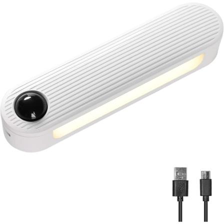 Led-yövalo lastenhuoneeseen - Ladattava liiketunnistin Lämpimän valkoiset yövalot Magneettinen lastenhuoneeseen Kylpyhuoneeseen, Säädettävä kirkkaus, 