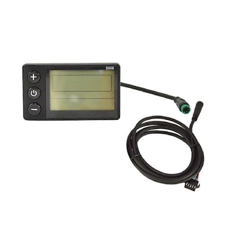 S866 Elcykel LCD-display Elsparkcykel Displaymätare Kontrollpanel med Vattentät Kontakt