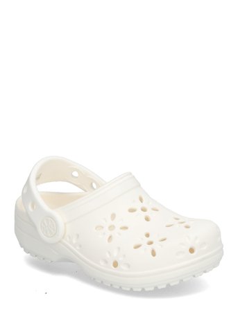 Classic Floral Cut Out Clog T White Crocs