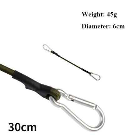 Karabiinin joustava köysi 30cm