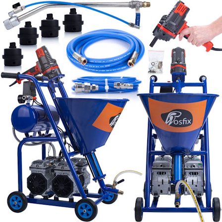 Putsmaskin Blue Dragon BD57 – 5700W Dubbel Kompressor | 25L/Min 22MPA | för Gips, Akryl, Cement