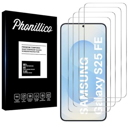 Hærdet Glas til Samsung Galaxy S25 FE [Pakke 4] Skærmbeskyttelsesfilm Phonillico
