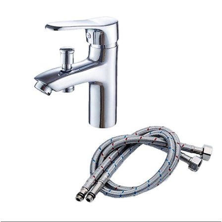 Bad- och duschblandare - Snabbfyllning, Eco-Stop-propp - Krom