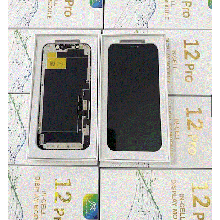 Erstatningsskjerm for iPhone 12/12 Pro svart