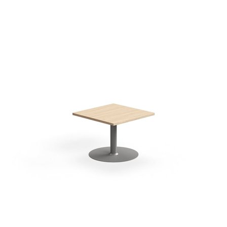Sofabord VERTICUS, L700 B700 H500 mm, eik/sølv