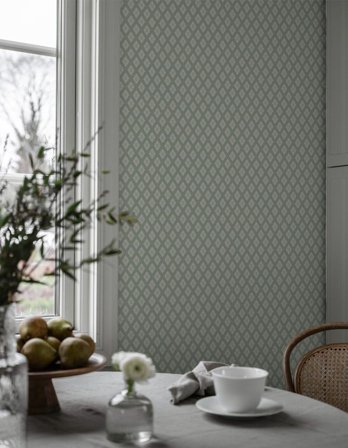 Duro Tapet, Selma 537-05 Flora, L, Dimgrön, Färg & tapeter