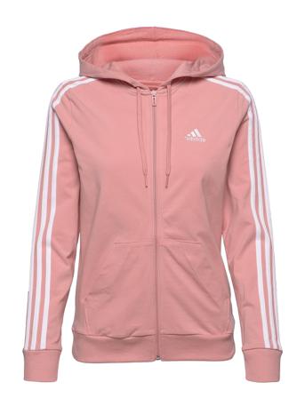 Essentials Single Jersey 3-Stripes Full-Zip Hoodie W Pink Adidas Performance