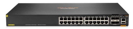 Hewlett Packard Enterprise HPE Aruba 6200F 24G Class4 PoE 4SFP+ 370W Switch - switch - 28 porter - Styrt - rackmonterbar