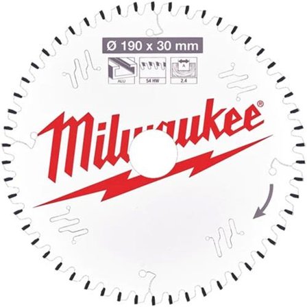 Milwaukee CSB P Alu Sågklinga 190x2,4x30 mm, 54T, Maskintillbehör & förbrukning