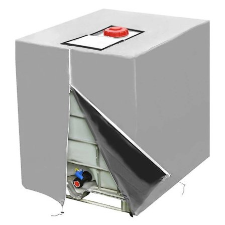 1000l Vanntett Støvtett Tanklokk Regnvannstank Oxford-stoff UV-beskyttelse Lokk Hage Vann Sølv