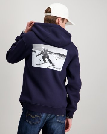 MAGGIORE Ski Print Zip Hoodie Sininen Hupparit/Hoodie Pojat - Kids Brand Store