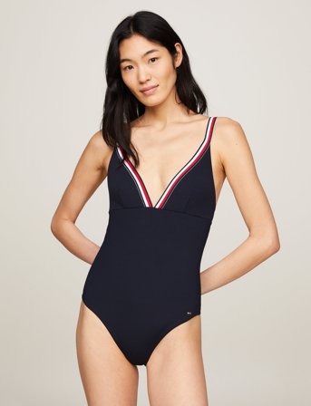 Tommy Hilfiger Triangle One Piece Rp - Navy - M