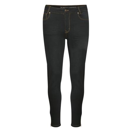 My Essential Wardrobe 37 THE Celina ZIP 101 High Slim Jeans Sort, Dame, Størrelse: W30