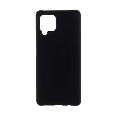 Samsung A42 5G Erittäin ohut kumipinnoitettu mattamusta Cover Basic V2