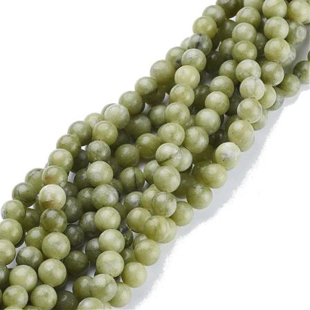 125 St Jade 6 Mm Pärlor Taiwan Sort
