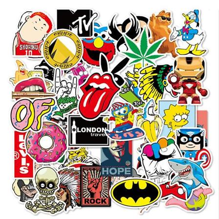100 stk. Fashion Graffiti Stickers Vandtætte Bærbar Bagage Skate Multicolor Julegave