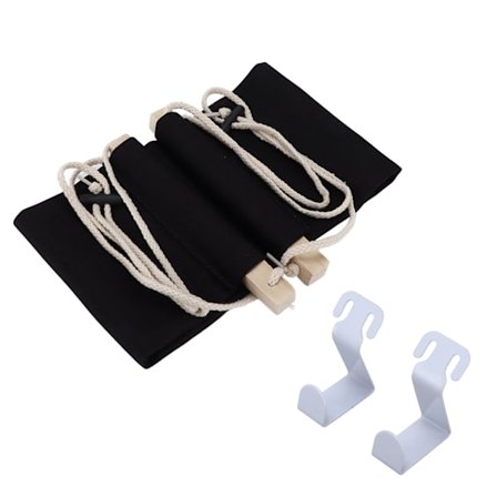 Bærbar Slitesterk Fothviler Hengekøye for Under Skrivebord, Svart