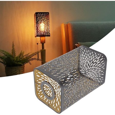 Metallinen Lampunvarjostin, Moderni Koristeellinen Ontto Metallinen Rauta Lampunvarjostimen Suojus Makuuhuoneeseen E27 E26 Lampunvarjostin