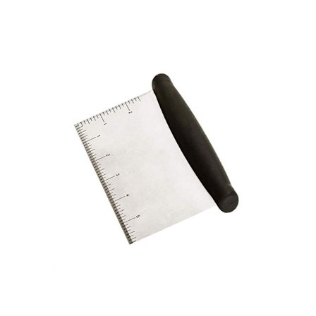 Multifunktionel dejspatel/konditorspatel i rustfrit stål (15,2 cm), bageri, konditori, pizzadejsskærer - Bagespatel med mål og skridsikkert greb