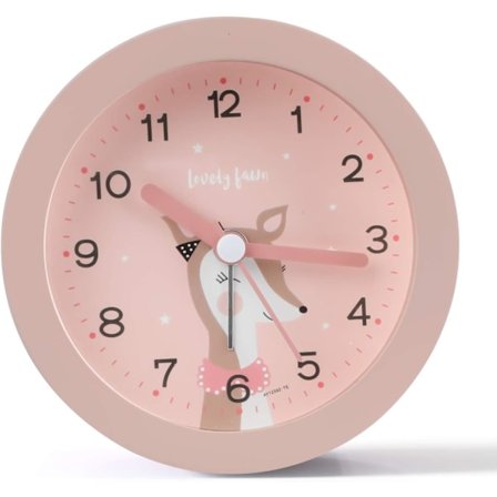 Barnväckarklocka utan tickande, tyst söt barn